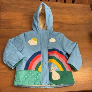 Mini BODEN Mini Boden Rainbow Anorak Coat NWT